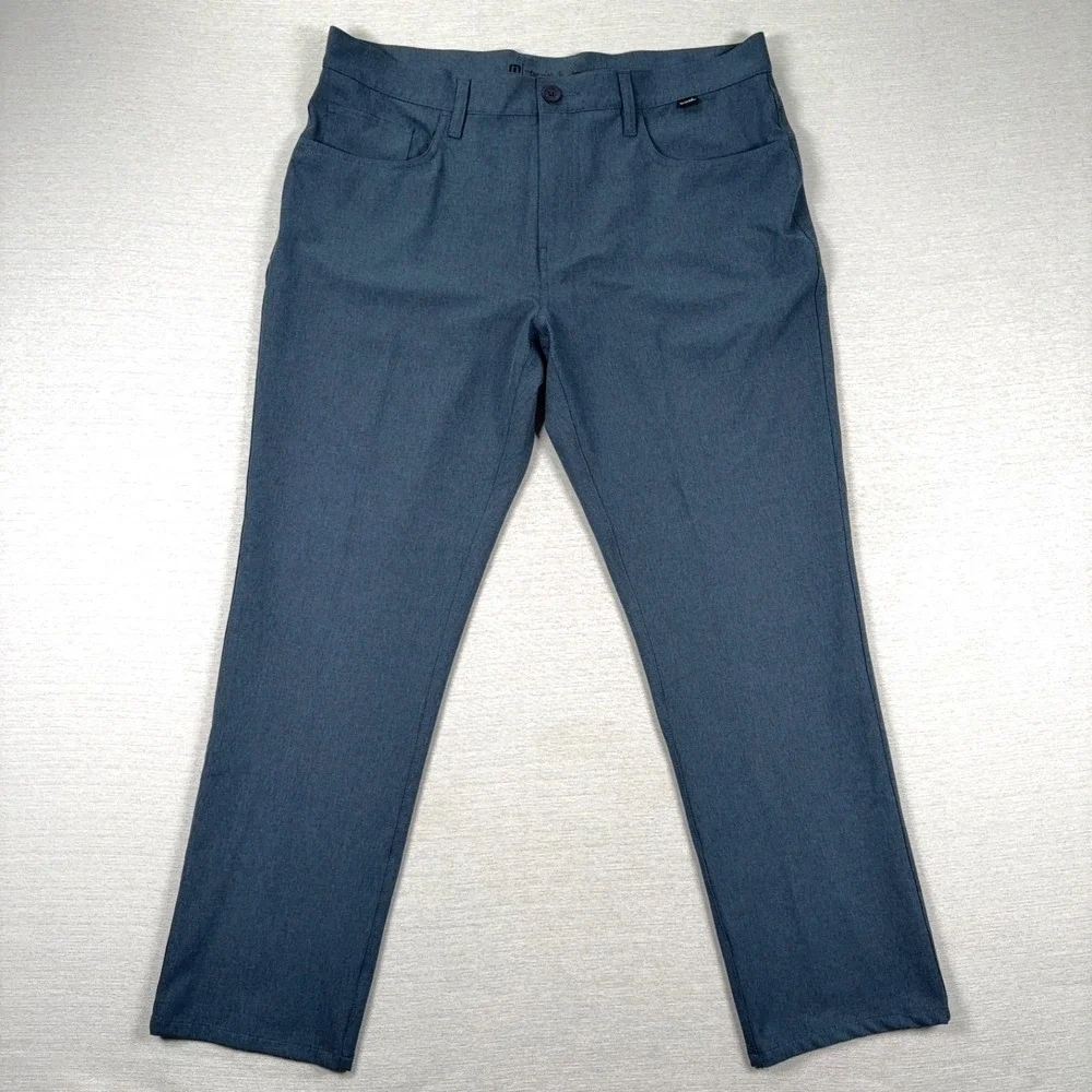 Travis Mathew Open to Close Pants Mens Size 36x30 Blue Polyester Spandex